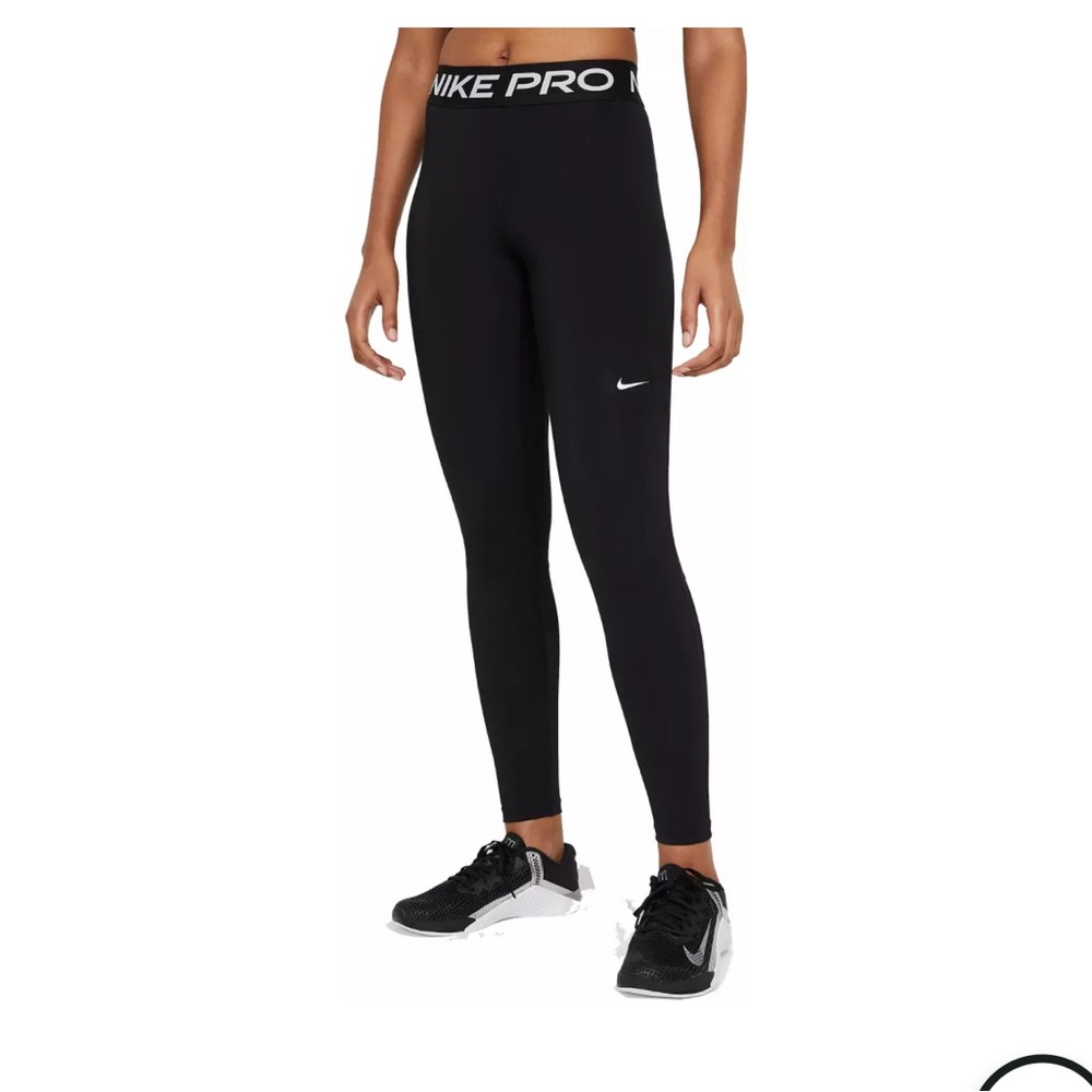 NWT Nike Pro Women's Mid-Rise Mesh-Paneled Leggings SIZE SMALL